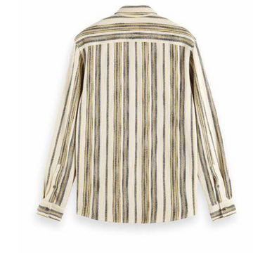 Basket Weave Gradient Stripe Shirt